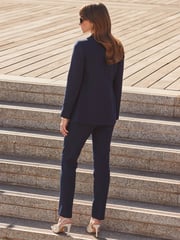 Sosandar Blue Button Detail Trousers - Image 3 of 5