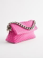 Hot Pink Weave Clutch Bag - Image 5 of 9