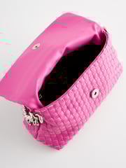 Hot Pink Weave Clutch Bag - Image 6 of 9