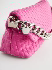 Hot Pink Weave Clutch Bag - Image 8 of 9