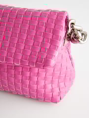 Hot Pink Weave Clutch Bag - Image 9 of 9