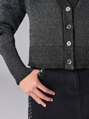 smALLSAINTS Silver Girls Lyra Glitter Knitted Cardigan - Image 4 of 9