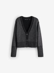 smALLSAINTS Silver Girls Lyra Glitter Knitted Cardigan - Image 5 of 9