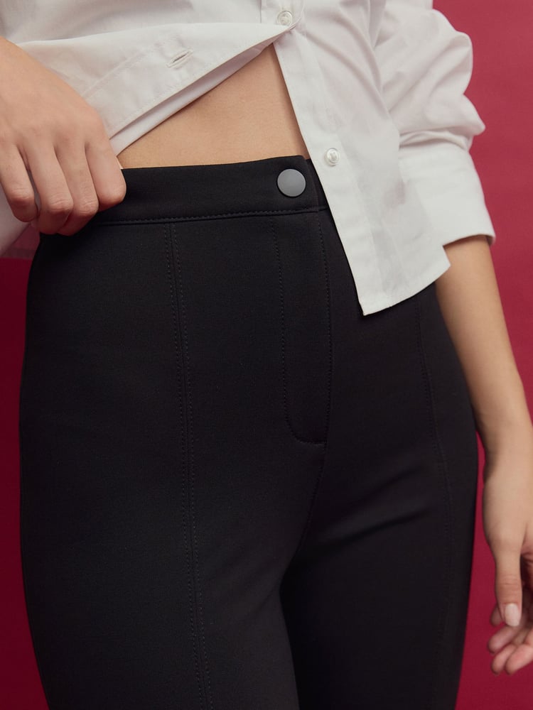 Black Ponte Stirrup Leggings - Image 4 of 4