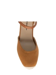 Dunlop Brown Ladies Wedge Espadrille Sandals - Image 4 of 4
