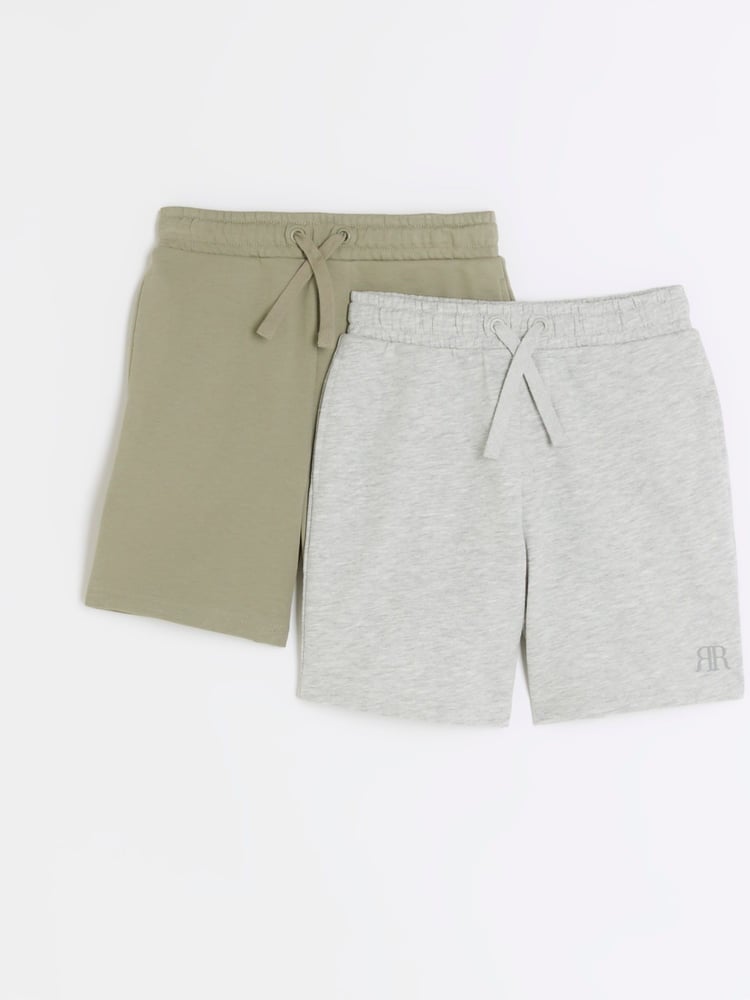 River Island Grey Chrome Mini Boys Multipack Shorts - Image 1 of 3 River Island Grey Chrome Mini Boys Multipack Shorts - Image 1 of 3