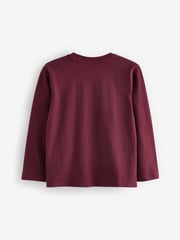 smALLSAINTS Black/Red Boys Brace Crew Long Sleeve 100% Cotton T-Shirts 3 Pack - Image 5 of 6