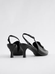 Black Forever Comfort® Point Toe Heeled Loafers - Image 3 of 5