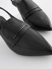 Black Forever Comfort® Point Toe Heeled Loafers - Image 4 of 5