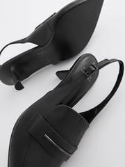 Black Forever Comfort® Point Toe Heeled Loafers - Image 5 of 5