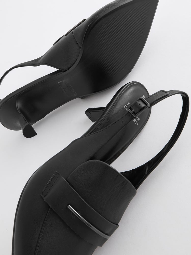 Black Forever Comfort® Point Toe Heeled Loafers - Image 5 of 5