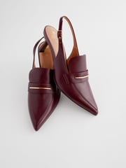 Burgundy Forever Comfort® Point Toe Heeled Loafers - Image 10 of 11