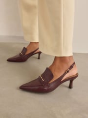 Burgundy Forever Comfort® Point Toe Heeled Loafers - Image 4 of 11