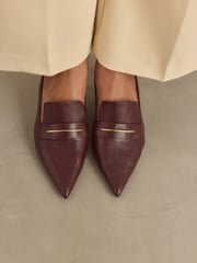 Burgundy Forever Comfort® Point Toe Heeled Loafers - Image 5 of 11