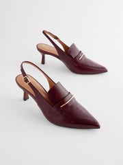 Burgundy Forever Comfort® Point Toe Heeled Loafers - Image 6 of 11