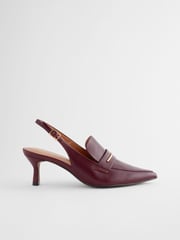 Burgundy Forever Comfort® Point Toe Heeled Loafers - Image 7 of 11