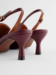Burgundy Forever Comfort® Point Toe Heeled Loafers - Image 8 of 11