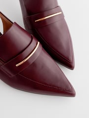 Burgundy Forever Comfort® Point Toe Heeled Loafers - Image 9 of 11