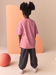 Pink/Cream/Charcoal Oversized Sequin Celestial T-Shirts 3 Pack (3-16yrs) - Image 4 of 11