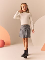 Black/White High Neck Long Sleeve Tops 3 Pack (3-16yrs) - Image 3 of 10