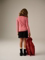 Red Ditsy Long Sleeve Rib T-Shirt 3 Pack (3-16yrs) - Image 4 of 10