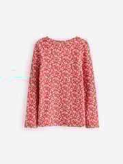 Red Ditsy Long Sleeve Rib T-Shirt 3 Pack (3-16yrs) - Image 9 of 10