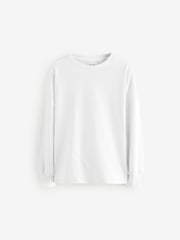 Blue/White Sequin Heart Boxy 100% Cotton Long Sleeve T-Shirts 3 Pack (3-16yrs) - Image 8 of 11