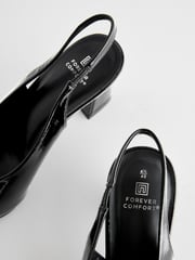 Black Forever Comfort® Point Toe Slingback Heel Shoes - Image 10 of 10