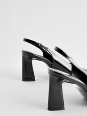 Black Forever Comfort® Point Toe Slingback Heel Shoes - Image 8 of 10