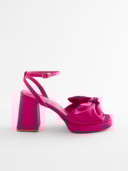 Pink Forever Comfort® Platform Flare Bow Sandals - Image 2 of 7