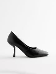 Black Forever Comfort Angled Square Toe Heels - Image 2 of 5
