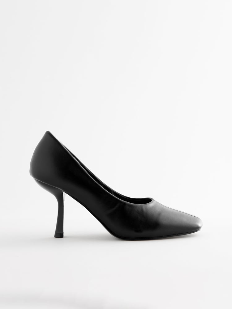 Black Forever Comfort Angled Square Toe Heels - Image 2 of 5