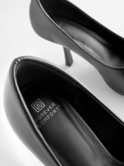 Black Forever Comfort Angled Square Toe Heels - Image 4 of 5