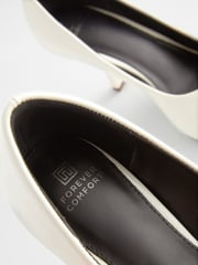 White Forever Comfort Angled Square Toe Heels - Image 8 of 9