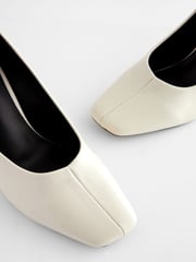 White Forever Comfort Angled Square Toe Heels - Image 9 of 9