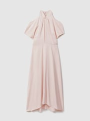 Reiss Nude Andressa Twist Neck Cut Out Midi Dress - Image 2 of 6