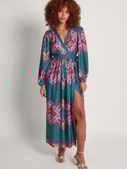Monsoon Blue Tiffany Wrap Dress - Image 1 of 5