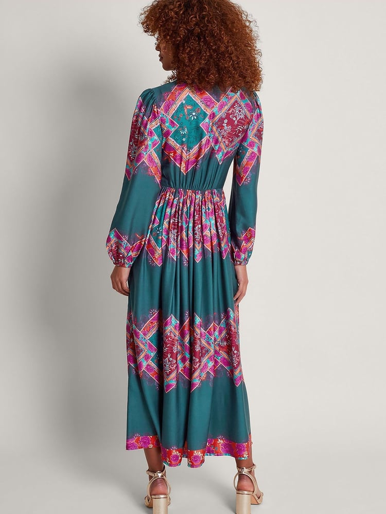 Monsoon Blue Tiffany Wrap Dress - Image 2 of 5