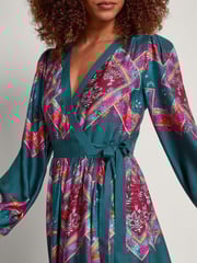 Monsoon Blue Tiffany Wrap Dress - Image 3 of 5