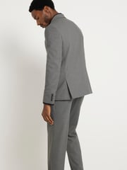River Island Grey Chrome Slim Fit Plain Suit Jacket - Image 2 of 4