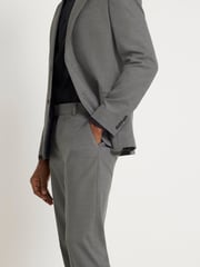 River Island Grey Chrome Slim Fit Plain Suit Jacket - Image 3 of 4
