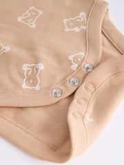 Neutral Baby Short Sleeves Bear Bodysuits 5 Pack - Image 11 of 12