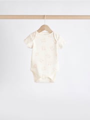 Neutral Baby Short Sleeves Bear Bodysuits 5 Pack - Image 2 of 12