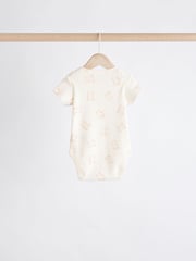 Neutral Baby Short Sleeves Bear Bodysuits 5 Pack - Image 7 of 12