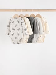 Black/White Baby Bodysuits 5 Pack - Image 1 of 13