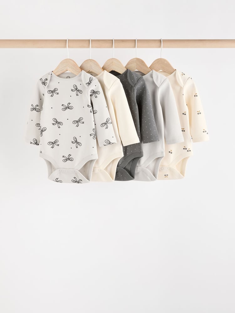 Black/White Baby Bodysuits 5 Pack - Image 1 of 13
