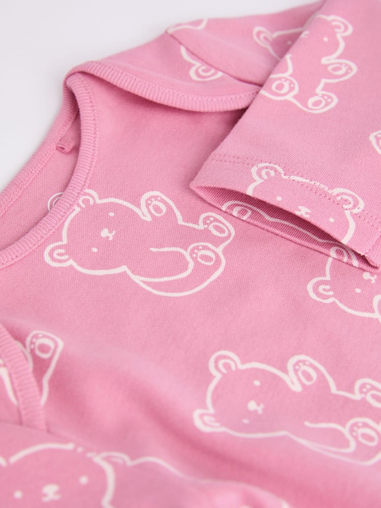 Pink Baby 100% Cotton Bodysuits 5 Pack - Image 12 of 12