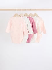 Pink Baby 100% Cotton Bodysuits 5 Pack - Image 2 of 12
