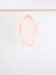 Pink Baby 100% Cotton Bodysuits 5 Pack - Image 7 of 12