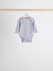 Multi 5 Pack Baby Long Sleeve 100% Cotton Pastel Bodysuits 7 Pack - Image 3 of 13